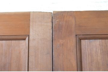 アンティーク建具　上手物!!　美しい杢目が目を惹く高級帯戸4枚セット(板戸、引き戸)(R-064310)