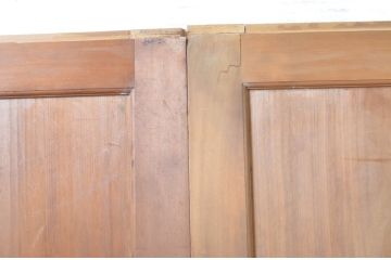アンティーク建具　上手物!!　美しい杢目が目を惹く高級帯戸4枚セット(板戸、引き戸)(R-064310)