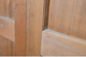 アンティーク建具　上手物!!　美しい杢目が目を惹く高級帯戸4枚セット(板戸、引き戸)(R-064310)