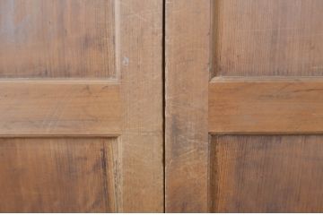 アンティーク建具　上手物!!　美しい杢目が目を惹く高級帯戸4枚セット(板戸、引き戸)(R-064310)