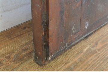 アンティーク建具　激レア　希少!　銅板張りの打ち出し細工が懐かしい雰囲気を醸し出す冷蔵庫の扉1枚(ドア)(R-064311)