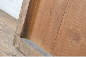 アンティーク建具　希少　銅板張りが珍しい!経年を感じる小窓1枚(引き戸)(R-064313)
