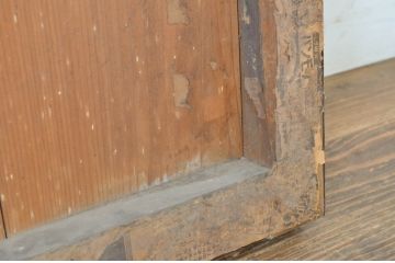 アンティーク建具　希少　銅板張りが珍しい!経年を感じる小窓1枚(引き戸)(R-064313)
