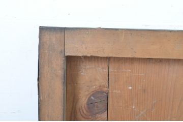 アンティーク建具　経年を感じる風合いが味わい深い銅板張りの小扉1枚(ドア、木製扉)(R-064314)