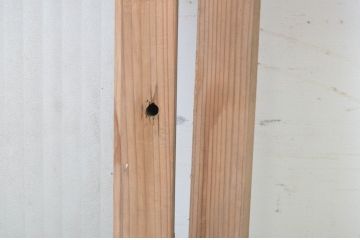 アンティーク建具　銀モールガラス入り!シンプルでどんなお部屋にも合わせやすいガラス窓2枚セット(ガラス戸、引き戸)(R-064315)