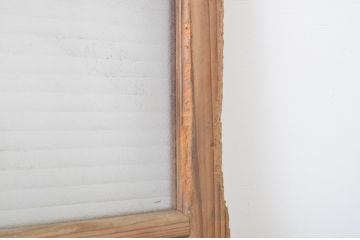 アンティーク建具　銀モールガラス入り!シンプルでどんなお部屋にも合わせやすいガラス窓3枚セット(ガラス戸、引き戸)(R-064316)