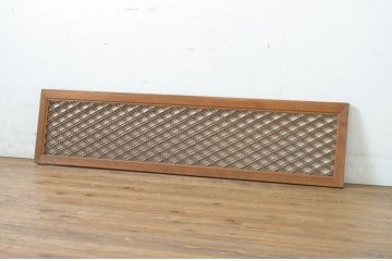 アンティーク建具　裏障子付き　落ち着きのある雰囲気が魅力の組子欄間1枚(明かり取り、明り取り)(R-064325)