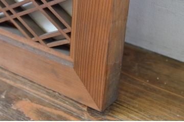 アンティーク建具　裏障子付き　落ち着きのある雰囲気が魅力の組子欄間1枚(明かり取り、明り取り)(R-064325)