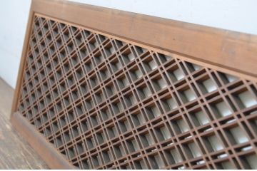 アンティーク建具　裏障子付き　落ち着きのある雰囲気が魅力の組子欄間1枚(明かり取り、明り取り)(R-064325)