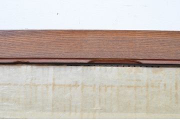  アンティーク建具　欅(ケヤキ)枠の組子入り　繊細な組子が上品な印象を与える筬欄間1枚(明かり取り、明り取り、オサランマ)(R-064326)