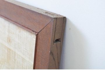  アンティーク建具　欅(ケヤキ)枠の組子入り　繊細な組子が上品な印象を与える筬欄間1枚(明かり取り、明り取り、オサランマ)(R-064326)