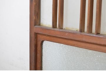 アンティーク建具　レトロな空間づくりにオススメなガラス窓4枚セット(ガラス戸、引き戸)(R-064329)