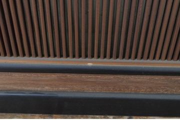アンティーク建具　高級品!!黒漆枠　繊細な格子が目を惹く凝った造り込みの筬欄間2枚セット(明かり取り、明り取り、オサランマ、おさらんま)(R-064334)
