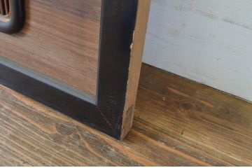 アンティーク建具　高級品!!黒漆枠　繊細な格子が目を惹く凝った造り込みの筬欄間2枚セット(明かり取り、明り取り、オサランマ、おさらんま)(R-064334)