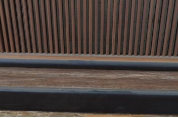 アンティーク建具　高級品!!黒漆枠　繊細な格子が目を惹く凝った造り込みの筬欄間2枚セット(明かり取り、明り取り、オサランマ、おさらんま)(R-064334)