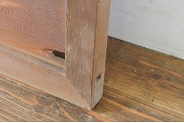アンティーク建具　時を重ねた木の味わいを残した自然な風合いの欄間2枚セット(明かり取り、明り取り)(R-064335)