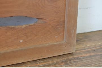 アンティーク建具　時を重ねた木の味わいを残した自然な風合いの欄間2枚セット(明かり取り、明り取り)(R-064335)