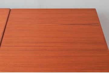 デンマークビンテージ　北欧ヴィンテージ　チーク材　すっきりとした佇まいが魅力的なエクステンションテーブル(ダイニングテーブル、4人掛け、6人掛け、8人掛け、伸長式テーブル、食卓、作業台)(R-064356)