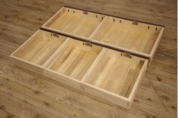 中古　美品　岩谷堂箪笥　力強い木目と重厚感ある金具が魅力の和箪笥(整理箪笥、衣装タンス、収納たんす、引き出し、サイドボード、サイドチェスト)(R-064358)