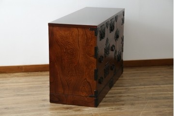 中古　美品　岩谷堂箪笥　力強い木目が美しい和箪笥　(R-064359)