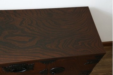中古　美品　岩谷堂箪笥　力強い木目が美しい和箪笥　(R-064359)