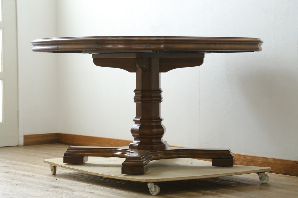 中古　美品　DREXEL HERITAGE(ドレクセルヘリテイジ)　Grand Villa(グランドヴィラ)　上品なデザインのダイニングテーブル　定価約60万円　(R-064375)