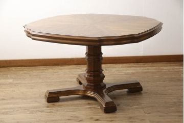 中古　美品　DREXEL HERITAGE(ドレクセルヘリテイジ)　Grand Villa(グランドヴィラ)　上品なデザインのダイニングテーブル(エクステンションテーブル、拡張式テーブル、食卓、2人掛け、4人掛け、6人掛け)(定価約60万円)(R-064375)