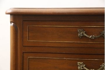 中古　美品!!　DREXEL HERITAGE(ドレクセルヘリテイジ)　Touraine(ツーレイン)　マホガニー材　猫脚の優美な曲線デザインが目を惹くサイドテーブル(ナイトテーブル、エンドテーブル、花台、飾り台)(R-064380)