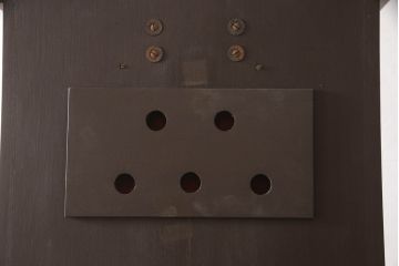中古　最高級!!　マルマンコレクション　曲線デザインの彫刻が美しい!!クラシカルな空間を演出する象嵌入りホールクロック(柱時計、振り子時計、ディスプレイ)(定価約115万円)(R-064382)