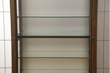 中古　美品　カリモク家具(karimoku)　domani(ドマーニ)　QUEENS　LIFE(クイーンズライフ)　洗練されたデザインが美しいキュリオケース(飾り棚、ガラスケース、ショーケース、キャビネット)(定価約40万円)(R-064386)