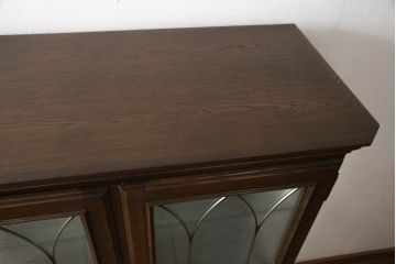 中古　美品　カリモク家具(karimoku)　domani(ドマーニ)　QUEENS　LIFE(クイーンズライフ)　洗練されたデザインが美しいキュリオケース(飾り棚、ガラスケース、ショーケース、キャビネット)(定価約40万円)(R-064386)