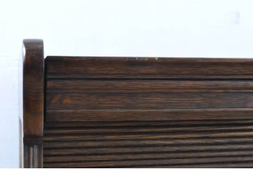イギリスアンティーク　オーク材　シャッター扉がお洒落!こだわりの空間づくりにおすすめの小振りなシャッターキャビネット(書類ケース、レターケース、書類棚)(R-064446)
