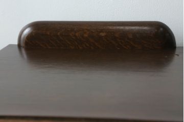 イギリスアンティーク　オーク材　デスクとキャビネットが一体となった使い勝手の良いサイドバイサイドビューローブックケース(ライティングビューロー、キャビネット、サイドボード、デスク、机、在宅ワーク、在宅用ワークデスク)(R-064447)