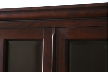 中古　美品　国産民芸家具　品のあるシックな色合いが魅力のブックケース(本箱、書棚、収納棚、戸棚、キャビネット、飾り棚)(R-064454)