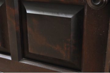 中古　美品　希少な廃盤品!!　北海道民芸家具　OM158　落ち着きのある上品な空間づくりにおすすめな三面ガラスのキャビネット(ガラスケース、ショーケース、収納棚、戸棚、飾り棚、陳列棚、店舗什器)(R-064458)