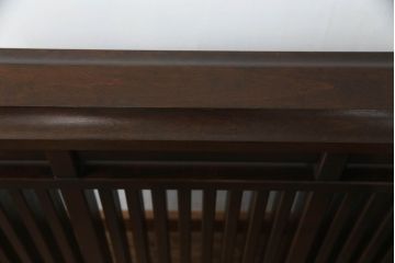 和製ビンテージ　北海道民芸家具　希少な絶版品!!　品のある色合いと重厚な佇まいが魅力の衝立て(衝い立て、つい立て、仕切り、パーテーション、ヴィンテージ)(R-064461)