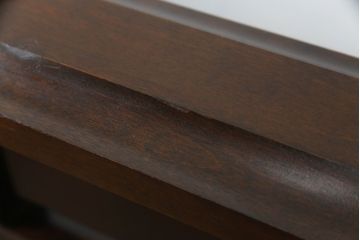 和製ビンテージ　北海道民芸家具　希少な絶版品!!　品のある色合いと重厚な佇まいが魅力の衝立て(衝い立て、つい立て、仕切り、パーテーション、ヴィンテージ)(R-064461)