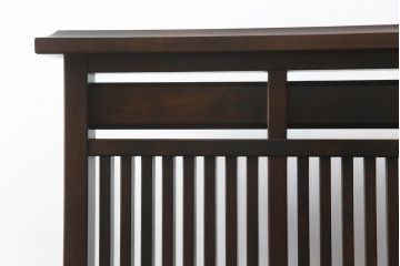 和製ビンテージ　北海道民芸家具　希少な絶版品!!　品のある色合いと重厚な佇まいが魅力の衝立て(衝い立て、つい立て、仕切り、パーテーション、ヴィンテージ)(R-064461)