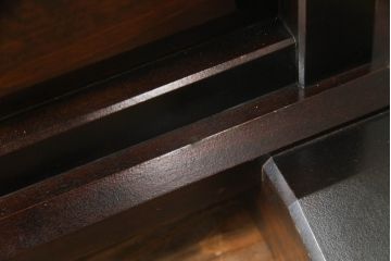 和製ビンテージ　北海道民芸家具　希少な絶版品!!　品のある色合いと重厚な佇まいが魅力の衝立て(衝い立て、つい立て、仕切り、パーテーション、ヴィンテージ)(R-064461)