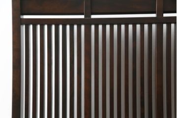 和製ビンテージ　北海道民芸家具　希少な絶版品!!　品のある色合いと重厚な佇まいが魅力の衝立て(衝い立て、つい立て、仕切り、パーテーション、ヴィンテージ)(R-064461)