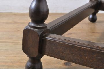 和製ビンテージ　松本民芸家具　#25型スツール・テーブル　クラシカルなデザインがお洒落なサイドテーブル(コーヒーテーブル、カフェテーブル、ローテーブル、ヴィンテージ)(R-064463)