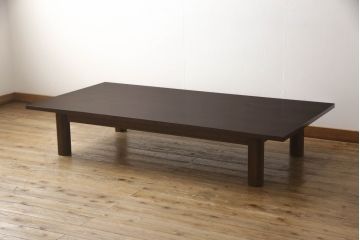 和製ビンテージ　松本民芸家具風の重厚な座卓(ローテーブル、センターテーブル、ヴィンテージ)(R-064464)