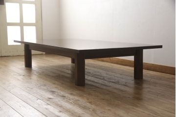 和製ビンテージ　松本民芸家具風の重厚な座卓(ローテーブル、センターテーブル、ヴィンテージ)(R-064464)
