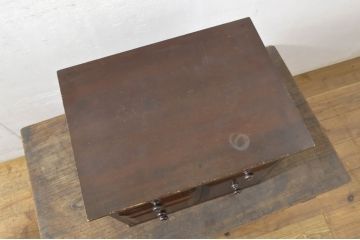 和製ビンテージ　品のある佇まいが魅力的な松本民芸家具風の小引き出し(小物収納、卓上収納、ヴィンテージ)(R-064466)