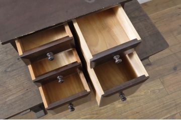 和製ビンテージ　品のある佇まいが魅力的な松本民芸家具風の小引き出し(小物収納、卓上収納、ヴィンテージ)(R-064466)