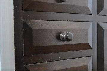 和製ビンテージ　品のある佇まいが魅力的な松本民芸家具風の小引き出し(小物収納、卓上収納、ヴィンテージ)(R-064466)