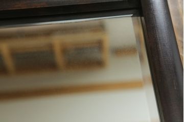 和製ビンテージ　松本民芸家具　和洋折衷の空間に馴染みの良い524型小鏡台(ミラー、引き出し付き、ヴィンテージ)(R-064467)
