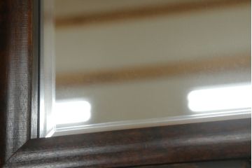 和製ビンテージ　松本民芸家具　和洋折衷の空間に馴染みの良い524型小鏡台(ミラー、引き出し付き、ヴィンテージ)(R-064467)