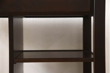 和製ビンテージ　希少!　絶版品　北海道民芸家具　クラシカルな佇まいが目を引くキャスターワゴン(キッチンワゴン、トロリーワゴン、ヴィンテージ)(R-064470)