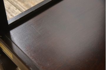 和製ビンテージ　希少!　絶版品　北海道民芸家具　クラシカルな佇まいが目を引くキャスターワゴン(キッチンワゴン、トロリーワゴン、ヴィンテージ)(R-064470)